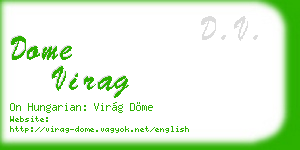 dome virag business card